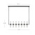 Revolve Clear Glass/Urban Bronze 14 Lights Linear Pendant