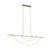Aryas 60-in Vintage Brass LED Linear Pendant