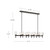 Lucian 52-in Clear Crystal/Polished Nickel 10 Lights Linear Pendant