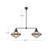 Willard 41-in Vintage Brass/Prismatic Glass 2 Lights Linear Pendant