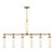 Wynwood 52-in Vintage Brass/Glossy Opal 6 Lights Linear Pendant