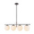 Zuri 37-in Matte Black/Opal Glass Socket Linear Pendant