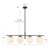 Zuri 37-in Matte Black/Opal Glass Socket Linear Pendant