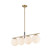 Zuri 37-in Brushed Gold/Opal Glass Socket Linear Pendant