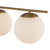 Zuri 37-in Brushed Gold/Opal Glass Socket Linear Pendant