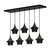 Emiko 36-in Matte Black 7 Lights Linear Pendant