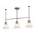 Westlake 34-in Brushed Nickel/Glossy Opal Glass 3 Lights Linear Pendant