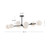 Willow 48-in Brushed Gold/Opal Matte Glass 8 Lights Linear Pendant
