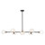 Willow 48-in Clear Glass/Matte Black 8 Lights Linear Pendant