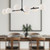 Willow 48-in Matte Black/Opal Matte Glass 8 Lights Linear Pendant