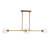 Cassia 48-in Aged Brass/Clear Glass 4 Lights Linear Pendant