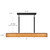 Maris 42-in Brushed Gold LED Linear Pendant