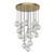 Marni 21-in Natural Brass LED Multi Pendant