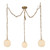 Cherise Brushed Gold/Glossy Ribbed Opal Glass Socket 7-in Multi Pendant