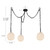 Cherise Brushed Gold/Glossy Ribbed Opal Glass Socket 12-in Multi Pendant
