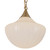 Farrah Brushed Gold/Glossy Ribbed Opal Glass Socket 12-in Multi Pendant