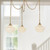 Farrah Brushed Gold/Glossy Ribbed Opal Glass Socket 12-in Multi Pendant