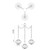 Farrah Matte Black/Glossy Ribbed Opal Glass Socket 12-in Multi Pendant