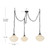 Farrah Matte Black/Glossy Ribbed Opal Glass Socket 12-in Multi Pendant