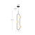 Tagliato 13-in Matte Black/Brushed Gold LED Pendant