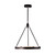 Duo 24-in Classic Black/Silver Shimmer LED Pendant