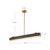Valise 31-in Vintage Brass/Tuxedo Leather LED Pendant