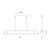 Valise 60-in Vintage Brass/Cognac Leather LED Pendant