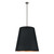 Calor 30-in Black Linen With Gold Parchment/Urban Bronze 3 Lights Pendant