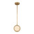 Blanco 6-in Vintage Brass/Alabaster LED Pendant