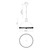 Doral 16-in Matte White/Vintage Brass 2 Lights Pendant