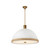 Doral 24-in Matte White/Vintage Brass 3 Lights Pendant