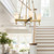 Lucian 22-in Vintage Brass/Alabaster 4 Lights Pendant
