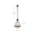 Willard 22-in Polished Nickel/Prismatic Glass 1 Light Pendant
