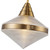 Willard 14-in Vintage Brass/Prismatic Glass 1 Light Pendant