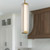 Alai 24-in Vintage Brass/Ribbed Glass LED Pendant
