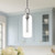 Soji 5-in Brushed Nickel/Clear Glass 1 Light Pendant