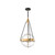 Harmony 14-in Brushed Gold/ Clear Water Glass 3 Lights Pendant