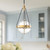 Harmony 14-in Brushed Gold/ Clear Water Glass 3 Lights Pendant