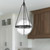 Harmony 18-in Matte Black/Clear Water Glass 4 Lights Pendant