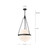 Harmony 18-in Matte Black/Clear Water Glass 4 Lights Pendant