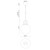 Fiore 10-in Brushed Gold/Glossy Opal Glass 1 Light Pendant
