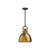 Waldo 11-in Matte Black/Aged Gold 1 Light Pendant