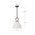 Waldo 11-in Matte Black/Clear Glass 1 Light Pendant
