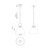Waldo 11-in Matte Black/Glossy Opal Glass 1 Light Pendant