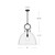 Waldo 18-in Aged Gold/Glossy Opal Glass 1 Light Pendant
