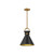 Emerson 11-in Aged Gold/Matte Black 1 Light Pendant
