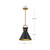 Emerson 11-in Aged Gold/Matte Black 1 Light Pendant