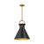 Emerson 14-in Aged Gold/Matte Black 1 Light Pendant