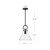 Emerson 11-in Matte Black/Smoked 1 Light Pendant
