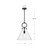 Emerson 14-in Matte Black/Glossy Opal Glass 1 Light Pendant